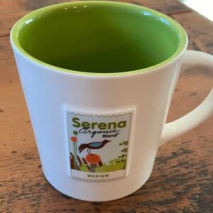 Starbucks  2006 Serena Organic Blend White Mug with Green Base